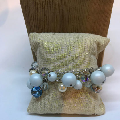 Georgianni blue pearl and crystal bracelet