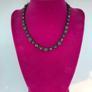 Mariana Black and Purple Crystal Necklace