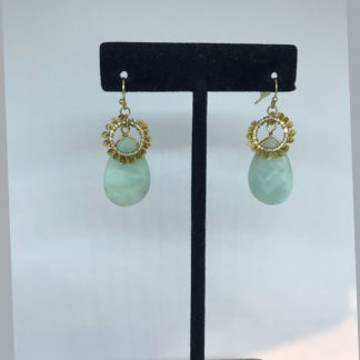 Mariana gold and blue stone earrings