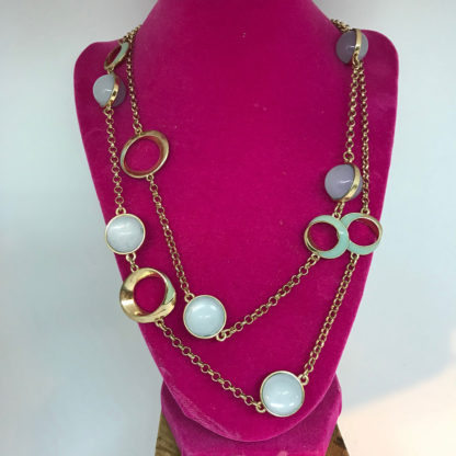 Ball and Circles Layer Necklace