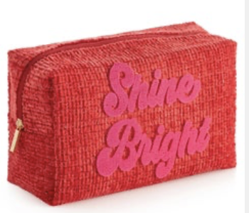"SHINE BRIGHT" ZIP POUCH