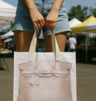 DESIGNER INSPIRED RE-USABLE SHOPPER TOTE